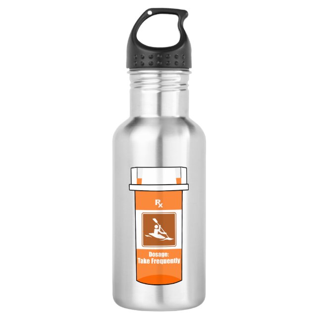 Kayaking Is My Drug Stainless Steel Water Bottle (Front)