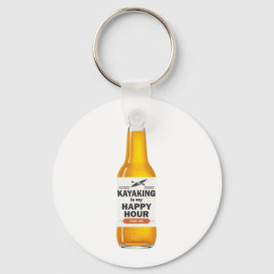 Kayaking Is My Happy Hour Keychain