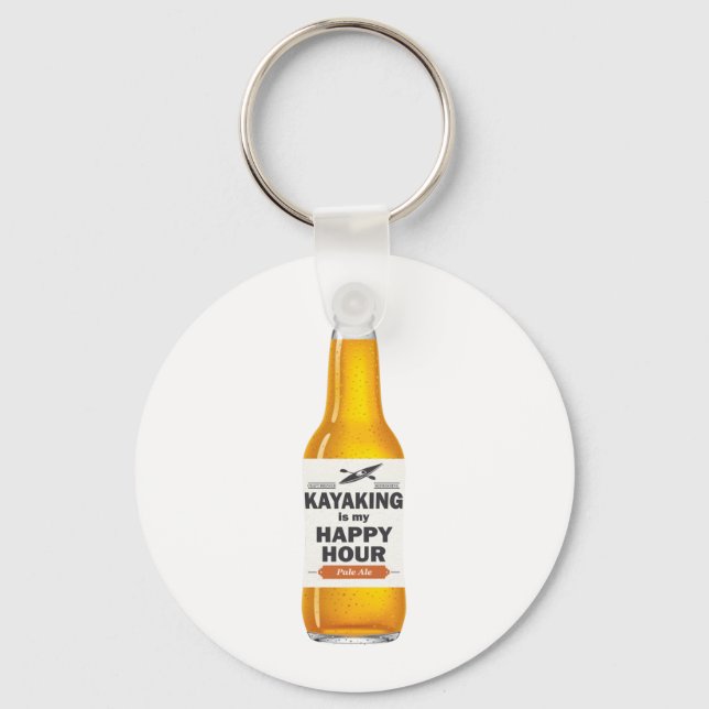Kayaking Is My Happy Hour Keychain (Front)