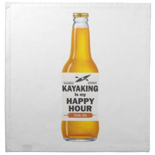 Kayaking Is My Happy Hour Napkin