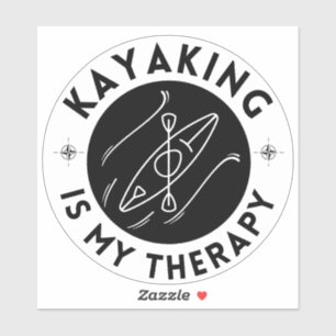 Kayaking Is My Therapy Sticker