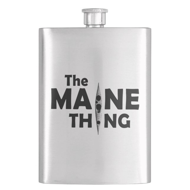 Kayaking Is The Maine Thing Flask (Front)