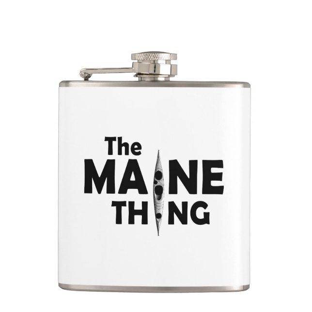 Kayaking Is The Maine Thing Flask (Front)