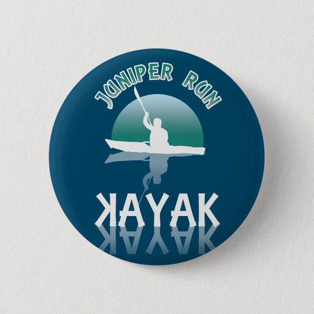 Kayaking Juniper Run - Kayak Button (Front)