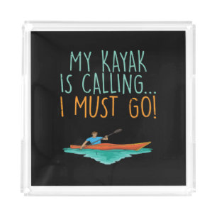 Kayaking Kayak Gift Acrylic Tray