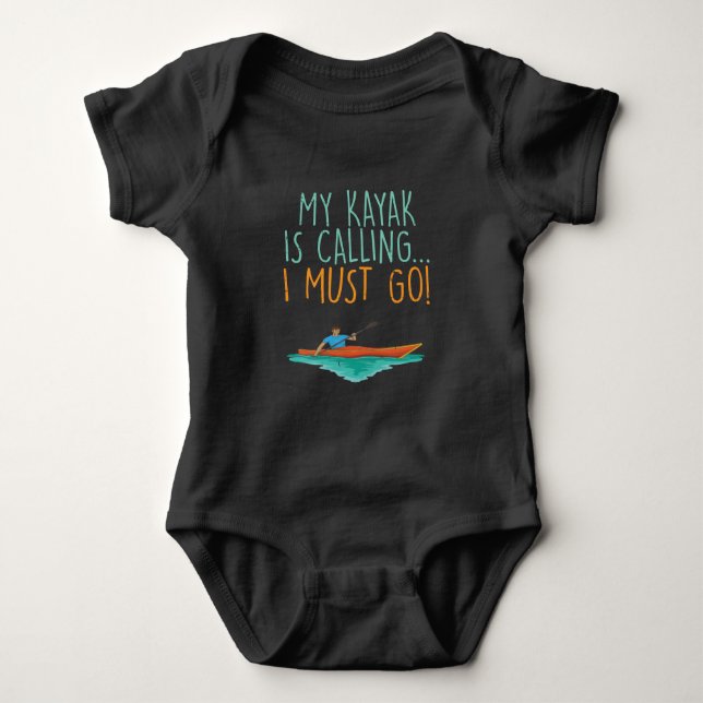 Kayaking Kayak Gift Baby Bodysuit (Front)