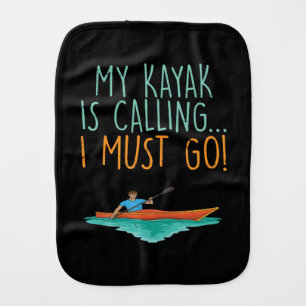 Kayaking Kayak Gift Baby Burp Cloth