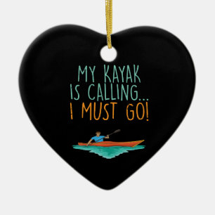 Kayaking Kayak Gift Ceramic Ornament