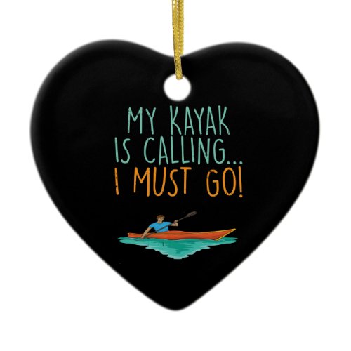 Kayaking Kayak Gift Ceramic Ornament