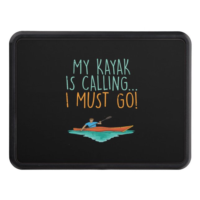 Kayaking Kayak Gift Hitch Cover (Front)