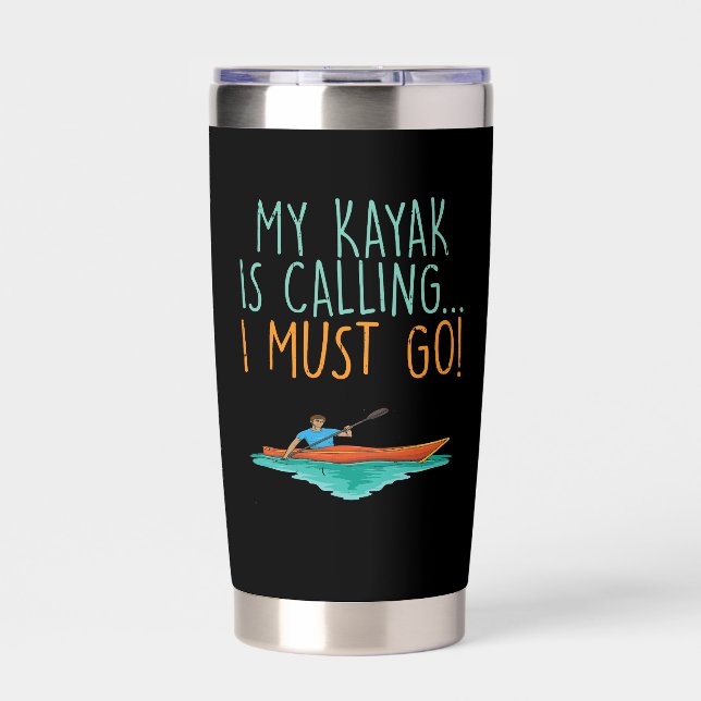 Kayaking Kayak Gift Insulated Tumbler (Front)