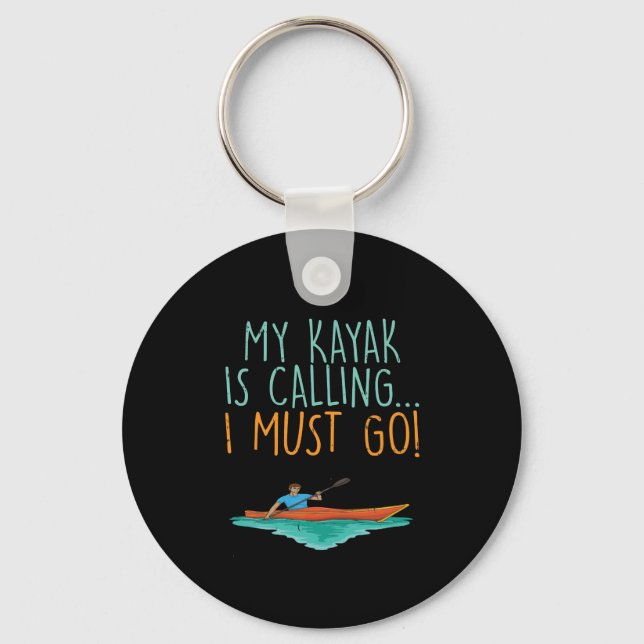Kayaking Kayak Gift Keychain (Front)