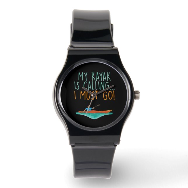Kayaking Kayak Gift Watch (Front)