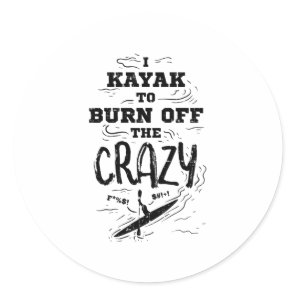 Kayaking Kayaker Classic Round Sticker