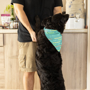 Kayaking Kayaks Patterned Personalized Pet Bandana Collar