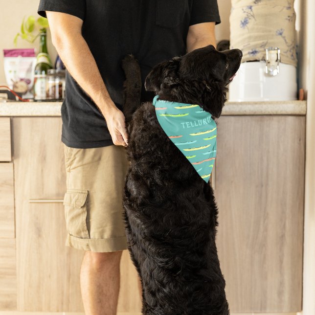 Kayaking Kayaks Patterned Personalized Pet Bandana Collar (Creator Uploaded)