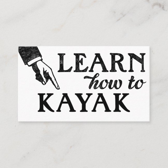 Kayaking Lessons Business Cards – Fun Retro Vintage