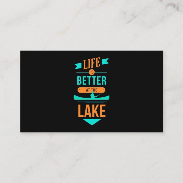 Kayaking Life Is Better At The Lake Business Card (Front)