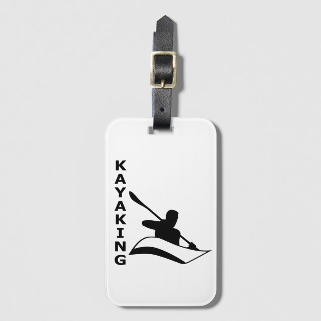 Kayaking Luggage Tag (Front Vertical)