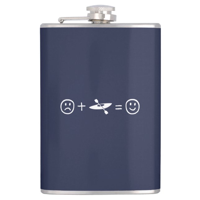Kayaking Makes You Happy Flask (Front)