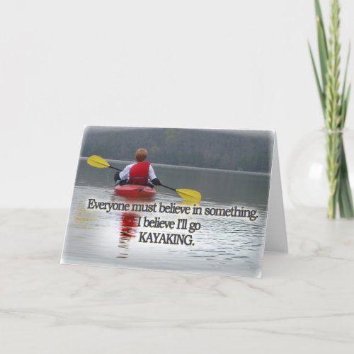KAYAKING MOTTO  QUOTE CARD