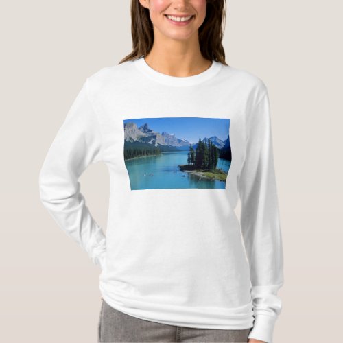 Kayaking on Maligne Lake at Spirit Island T_Shirt
