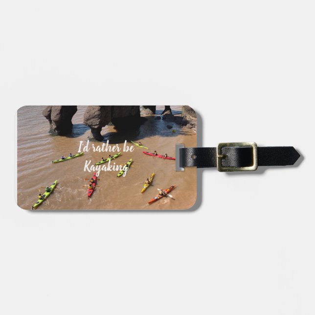 Kayaking on the Atlantic Ocean Luggage Tag (Front Horizontal)