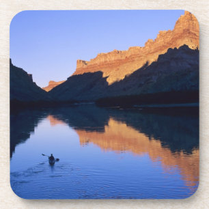 Kayaking on the Colorado River in Spanish Beverage Coaster
