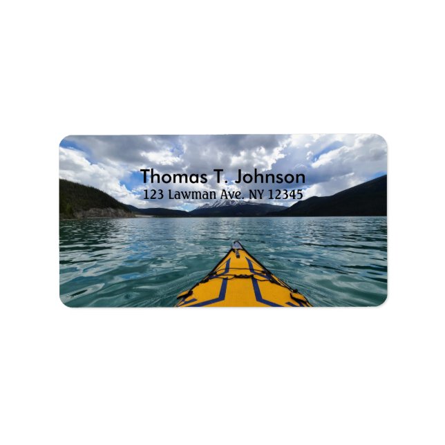 Kayaking on the Lake Address Label (Front)