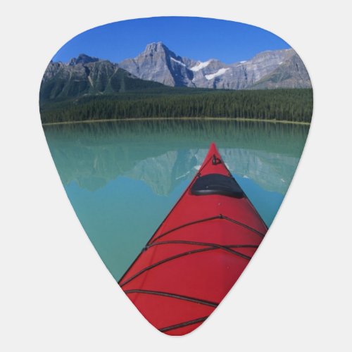 Kayaking on Waterfowl Lake below Howse Peak Guitar Pick