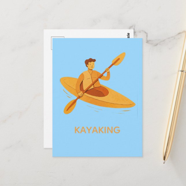 Kayaking Postcard (Front/Back In Situ)