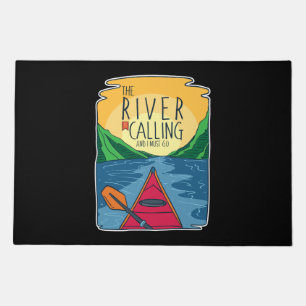 Kayaking - River Is Calling And I Must Go Doormat