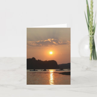 Kayaking sunset card