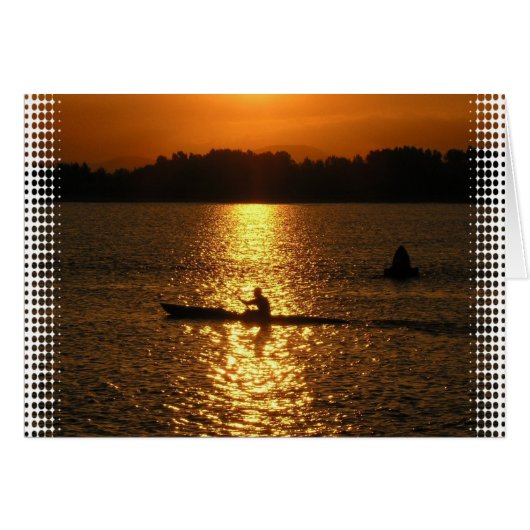 Kayaking Sunset Cards (Front Horizontal)