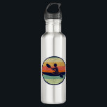 Kayaking Sunset Cool Lake Kayak Stainless Steel Water Bottle<br><div class="desc">A cool kayaking gift for a kayaker featuring a person in a kayak or canoe on the lake in front of a beautiful sunset.</div>
