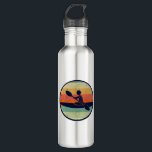 Kayaking Sunset Cool Lake Kayak Stainless Steel Water Bottle<br><div class="desc">A cool kayaking gift for a kayaker featuring a person in a kayak or canoe on the lake in front of a beautiful sunset.</div>