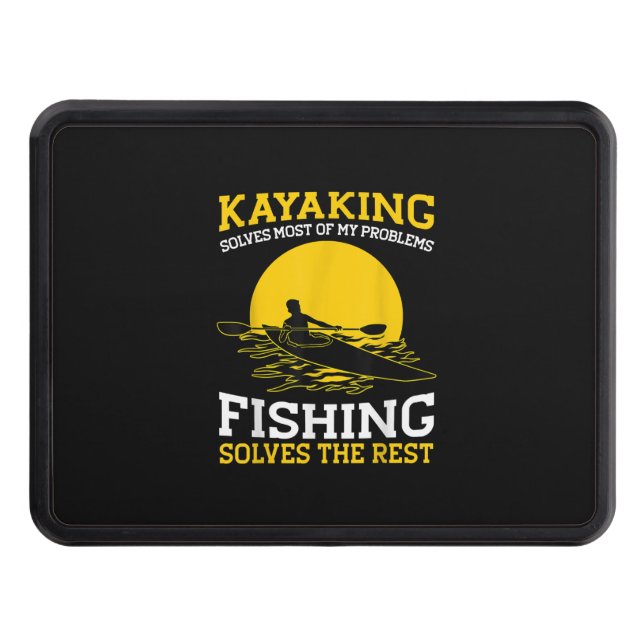 Kayaking T Shirt Canoeing Kayak Angler Fishing Hitch Cover (Front)