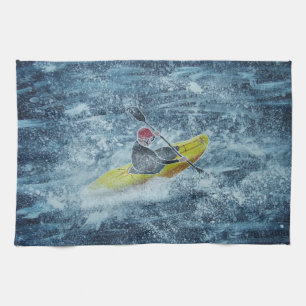 Kayaking tea towel