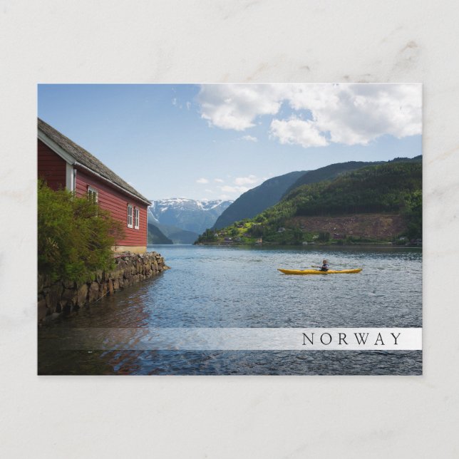 Kayaking the Hardangerfjord in Norway Postcard (Front)