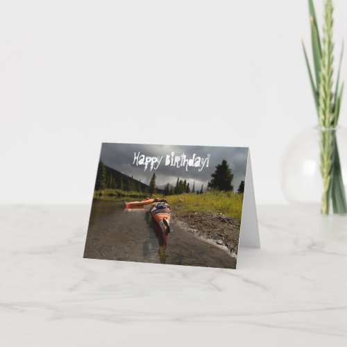 Kayaking the Lapie Happy Birthday Card