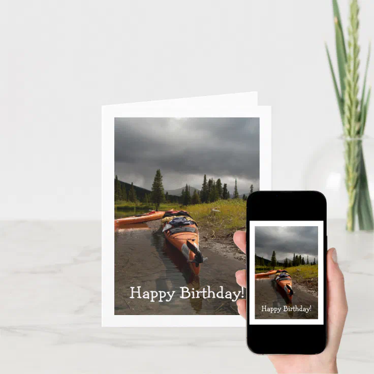 Kayaking The Lapie Happy Birthday Card Zazzle