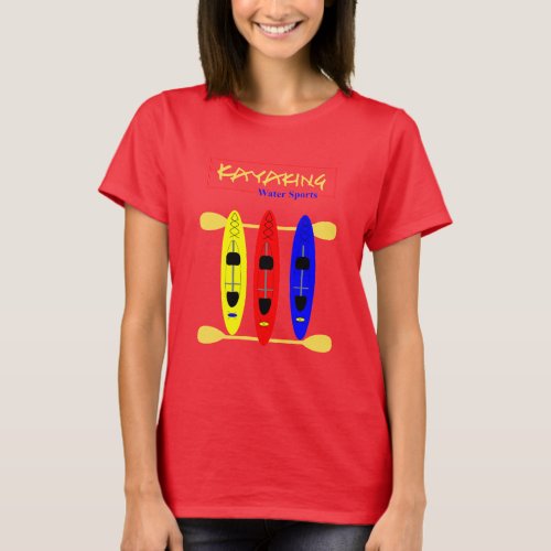 Kayaking Water Sports Themed Graphic T_Shirt