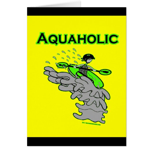 Kayaking Whitewater Silhouette Cards (Front)
