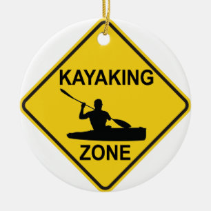 Kayaking Zone Ceramic Ornament
