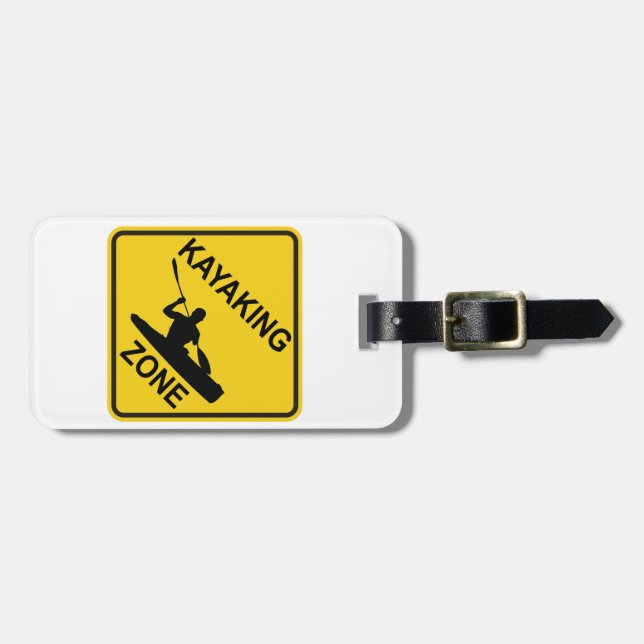 Kayaking Zone Luggage Tag (Front Horizontal)