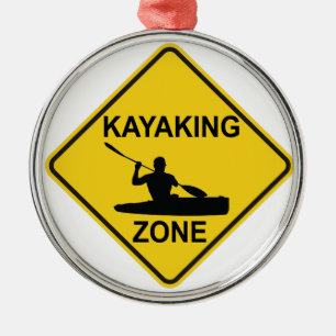 Kayaking Zone Metal Ornament