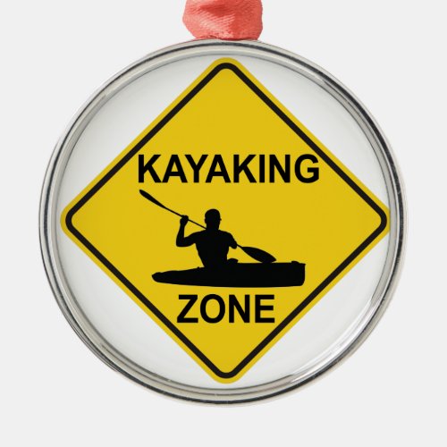 Kayaking Zone Metal Ornament
