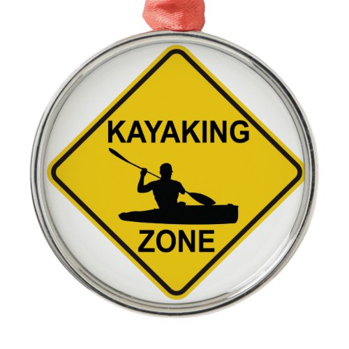 Kayaking Zone Metal Ornament
