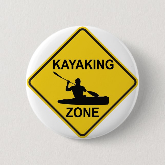 Kayaking Zone Pinback Button (Front)