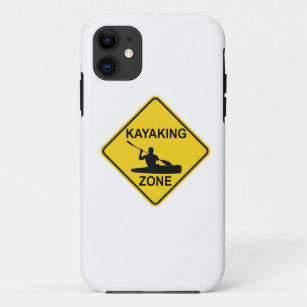 Kayaking Zone Road Sign iPhone 11 Case